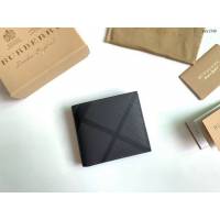 Burberry專門店新款男士短夾錢包 巴寶莉煙熏格子新顏色錢夾 yxb1340