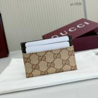 Gucci專櫃2026新款GG塗層帆布卡包 古馳Essence男女卡夾名片夾 A002F2  gc1020