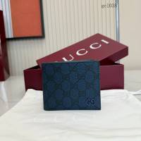Gucci專櫃2026新款雙折短款錢包 古馳雙G壓花男士錢包錢夾 768243  gc1038