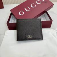 Gucci專櫃2026新款全皮對折錢包 古馳Lira系列男士短款錢夾 867314  gc1043