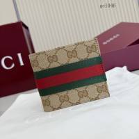 Gucci專櫃2026新款織帶對折錢包 古馳雙G壓花男士短款錢夾 867341  gc1046