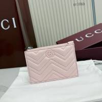 Gucci專櫃2026新款羊皮拉鏈鑰匙包 古馳Marmont系列女士絎縫V型拉鏈錢包卡包 837747  gc1060