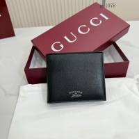 Gucci專櫃2026新款燙金雙折錢夾 古馳Lira系列全皮對折男士錢包 867325  gc1078
