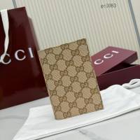 Gucci專櫃2026新款圖層帆布短款對折錢包 古馳Essence系列雙G雙折錢夾 876432  gc1083
