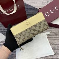 Gucci專櫃拼接全拉鏈錢包零錢包 古馳Marmont系列拼色女士長款錢包 456117  gc1155