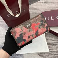Gucci專櫃2026新款男女大理石紋錢包 古馳迷彩系列拉鏈零錢包 834694  gc1183