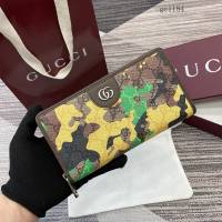 Gucci專櫃2026新款男女大理石紋錢包 古馳迷彩系列拉鏈零錢包 834694  gc1184