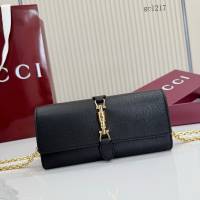 Gucci專櫃2026新款鎖扣鏈條可拆卸斜挎單肩包 古馳Jackie1961系列翻蓋手拿包手袋 867165  gc1217