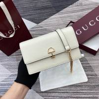Gucci專櫃大號半馬銜扣翻蓋單肩斜挎包 古馳Softbit系列肩背包鏈條包 837373  gc1230