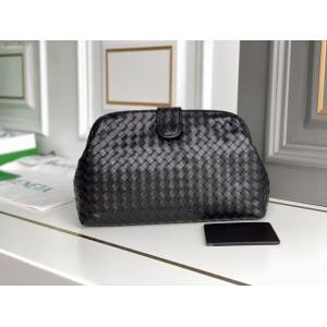 Bottega veneta高端女包 98042 寶緹嘉黑色胎牛皮編織包 BV經典款手工編織女包  gxz1361