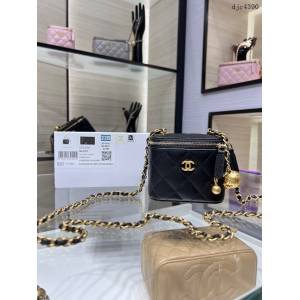 Chanel專櫃新款22B新品小盒子女包 AP1447Y 香奈兒鏈條小金球化妝包 djc4390