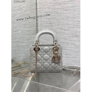 Dior专柜新款Lady女包迪奥顶级原单Classic Lady戴妃包三格小包 djfk1108