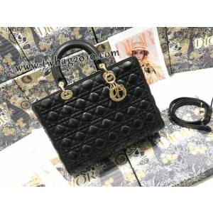 Dior专柜新款迪奥顶级原单Lady七格羊皮翻盖手提女包 djfk1118