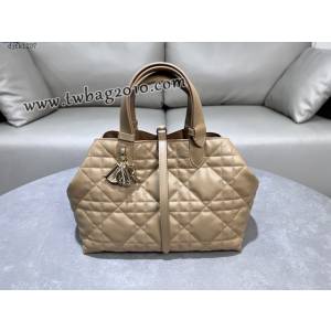 Dior专柜新款迪奥中号Toujours手袋牛皮超大藤格纹休闲女包 djfk1237