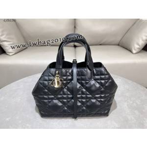 Dior专柜新款迪奥中号Toujours手袋牛皮超大藤格纹休闲女包 djfk1240