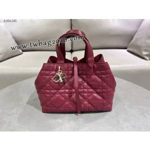 Dior专柜新款迪奥中号Toujours手袋牛皮超大藤格纹休闲女包 djfk1245