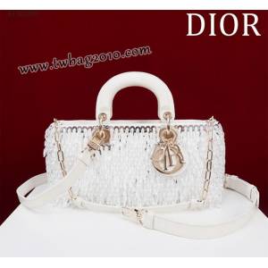 Dior专柜新款迪奥高仿原单Lady-Joy手工珠绣手提女包 djfk1290