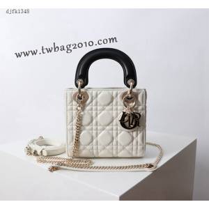 Dior专柜新款Lady女包迪奥高仿原单Lady Dior手袋三格手提肩背斜挎女包 djfk1348
