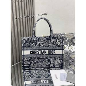 Dior专柜新款TOTE包迪奥高仿原单经典新蓝虎中号购物袋手提托特包 djfk1374