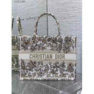 Dior专柜新款TOTE包迪奥高仿原单金色中号购物袋手提托特包 djfk1381
