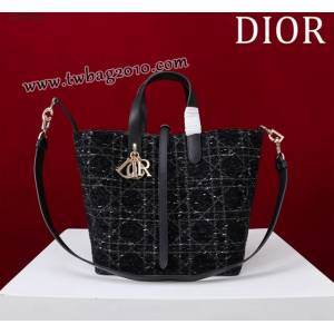 Dior专柜新款迪奥高仿原单藤格纹图案Toujours竖版手袋时尚托特购物包 djfk1674