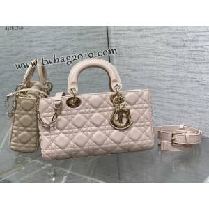 Dior专柜新款迪奥高仿原单D-joy胭脂粉大号手提女包 djfk1740