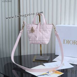 Dior专柜2025新款原厂皮手提包迪奥高仿原单粉色迷你toujours竖版手袋 djfk1841