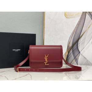 YSL专柜款女包 聖羅蘭經典款MONOGRAM金屬旋扣大號郵差包 YSL肩背斜挎包 634305  jjh1083