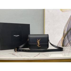 YSL专柜款女包 聖羅蘭經典款MONOGRAM金屬旋扣小號郵差包 YSL肩背斜挎包 634306  jjh1088