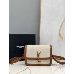 YSL专柜款女包 聖羅蘭經典款MONOGRAM金屬旋扣郵差包 YSL肩背斜挎包 634305  jjh1111