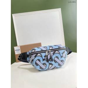 Burberry專門店新款腰包 巴寶莉環保帆布男女款腰包胸包挎包 yxb1061