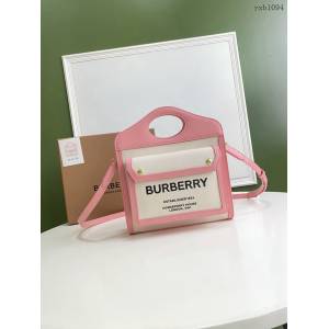 Burberry專門店新款小號撲克包 巴寶莉帆布托特包手提肩背女包 yxb1094
