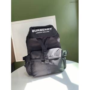 Burberry專門店新款雙肩包 巴寶莉黑色男士後背包 yxb1176