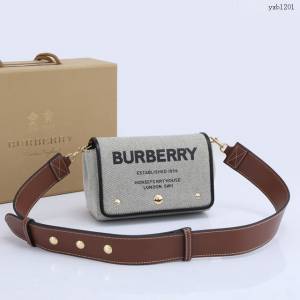 Burberry專門店新款棉質帆布包 巴寶莉女款單肩斜挎包 yxb1201
