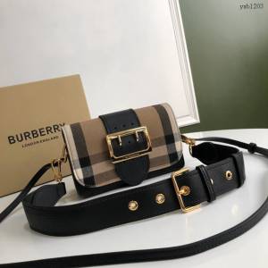 Burberry專門店新款搭扣包 巴寶莉精紡House格紋單肩斜挎女包 yxb1203