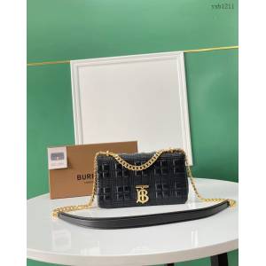 Burberry專門店新款羊皮小號TB蘿拉包 巴寶莉羔羊皮單肩斜挎女包 yxb1211