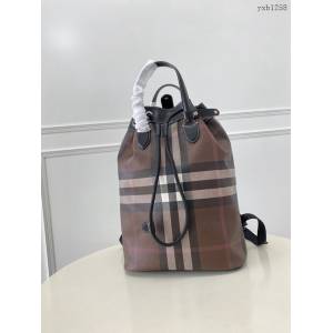 Burberry專門店新款雙肩包 巴寶莉皮革抽繩手提男女款後背包 yxb1258
