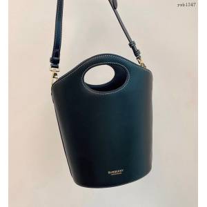 Burberry專門店新款水桶 巴寶莉明線皮革手提肩背女款水桶包 yxb1347