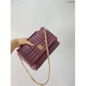 Burberry專門店新款羔羊皮Thomas專屬標識女包 巴寶莉手提單肩斜挎鏈條包 yxb1354