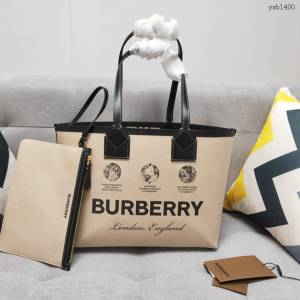 Burberry專門店新款小號托特包 巴寶莉棉質帆布手提購物袋 yxb1400