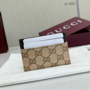 Gucci專櫃2026新款GG塗層帆布卡包 古馳Essence男女卡夾名片夾 A002F2  gc1020