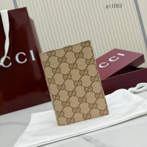 Gucci專櫃2026新款圖層帆布短款對折錢包 古馳Essence系列雙G雙折錢夾 876432  gc1083