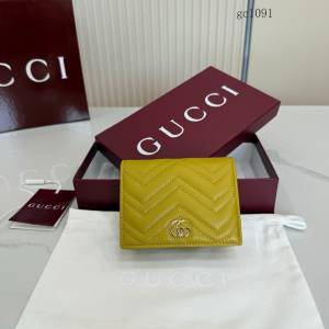 Gucci專櫃2026新款按扣對折拉鏈錢包 古馳Marmont系列翻蓋女士錢夾卡包 466492  gc1091