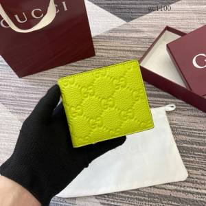Gucci專櫃2026新款男女雙G印花雙折錢夾 古馳Imprint系列對折錢包 835002  gc1100