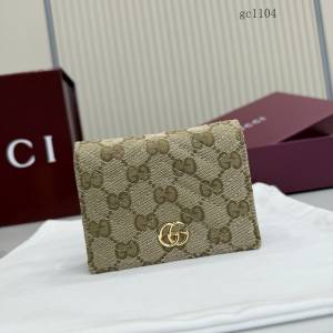 Gucci專櫃2026新款帆布雙折錢包 古馳Generation系列女士按扣錢夾卡夾 466492  gc1104