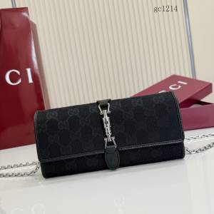 Gucci專櫃2026新款鎖扣鏈條可拆卸斜挎單肩包 古馳Jackie1961系列翻蓋手拿包手袋 867165  gc1214