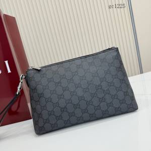 Gucci專櫃雙G印花手腕包手袋 古馳Generation系列全皮手拿包零錢包 876486  gc1225