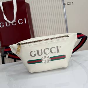 Gucci專櫃織帶印花全皮腰包胸包 古馳經典拉鏈單肩斜挎包 527792  gc1237