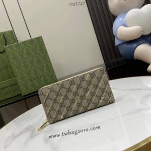 gucci專櫃新款錢包錢夾 古馳馬銜扣印花長夾錢包 jcp1747