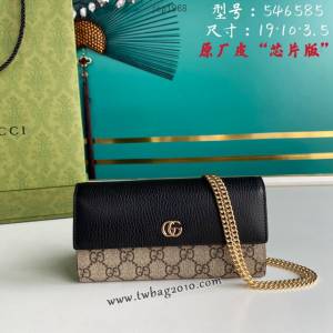 gucci專櫃2024新款woc手袋 古馳原廠皮鏈條單肩斜挎女包 jcp1968